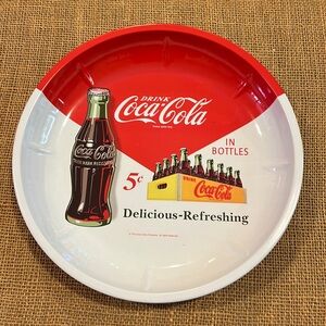 New Coca Cola metal bowl/plate set